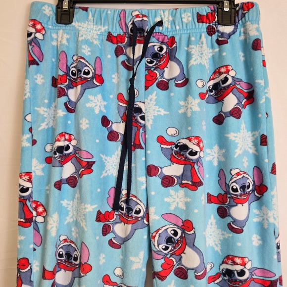 Disney Lilo & Stitch Christmas Pajama Pants, Blue, Size M 8-10, LZ41917BA - Picture 5 of 10